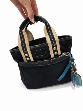 Coach Y2K Black Leather Tote